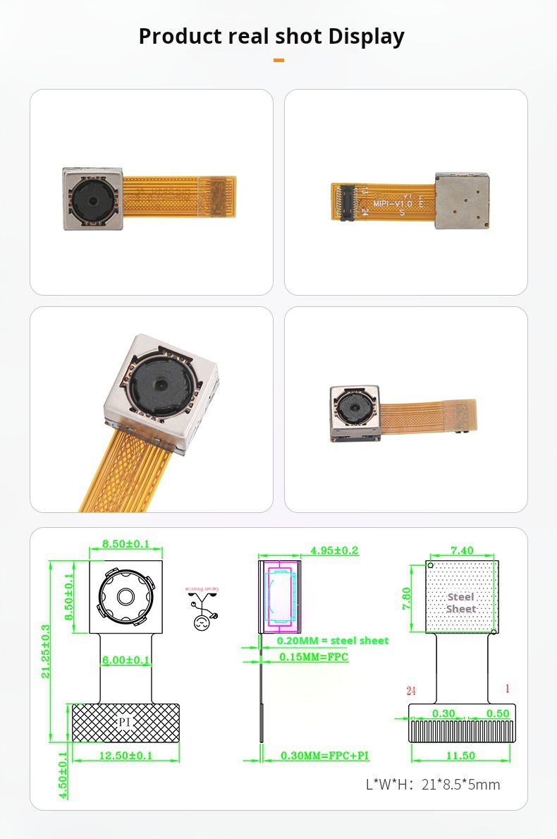 5MP自动对焦MIPI摄像头模块，带CMOS传感器，用于智能设备安全监控和嵌入式视觉应用